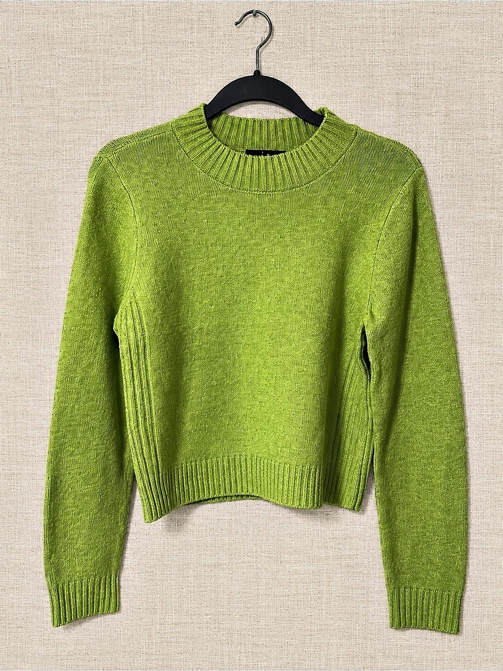 Lulus Especially Excellent Lime Green Mock Neck Pullover Sweater XS